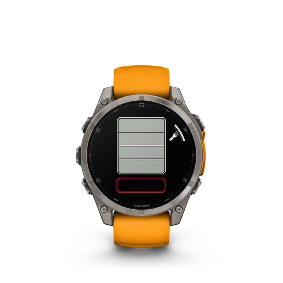 GARMIN Fenix 8 47mm Amoled Sapphire Titanium with Spark Orange and Graphite GA-010-02904-11