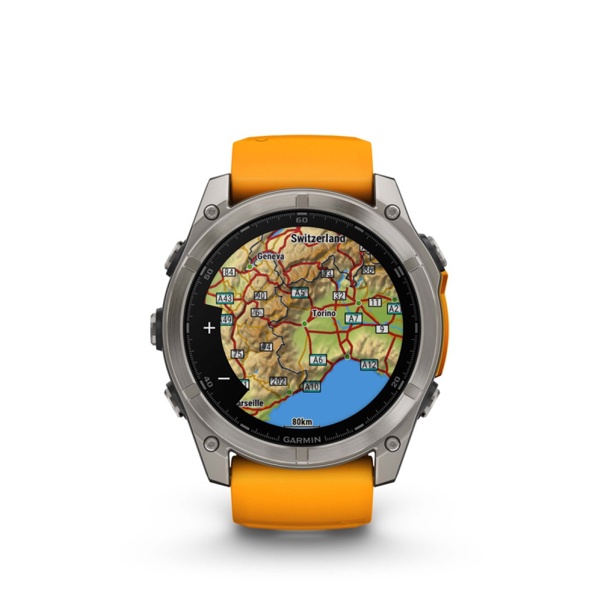 GARMIN Fenix 8 51mm Amoled Sapphire Titanium with Spark Orange and Graphite GA-010-02905-11