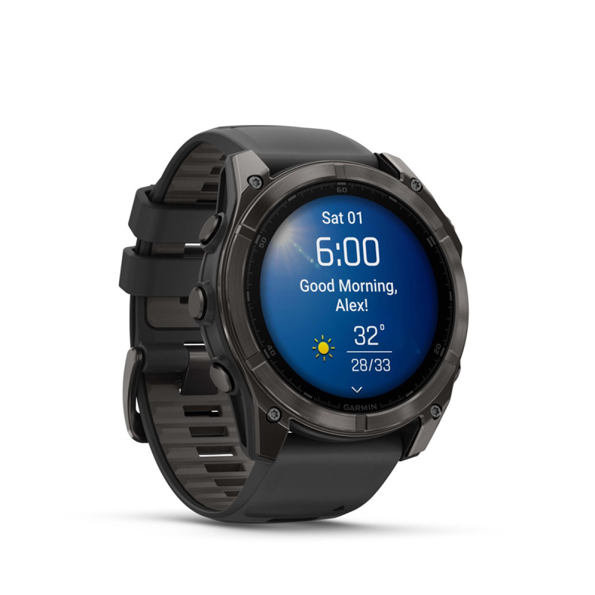 GARMIN Fenix 8 51mm Amoled Sapphire Titanium Carbon Gray with Black and Pebble Gray GA-010-02905-21