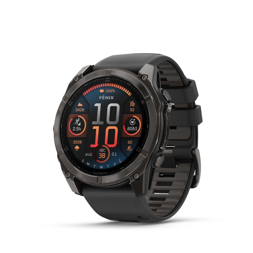 GARMIN Fenix 8 51mm Amoled Sapphire Titanium Carbon Gray with Black and Pebble Gray GA-010-02905-21