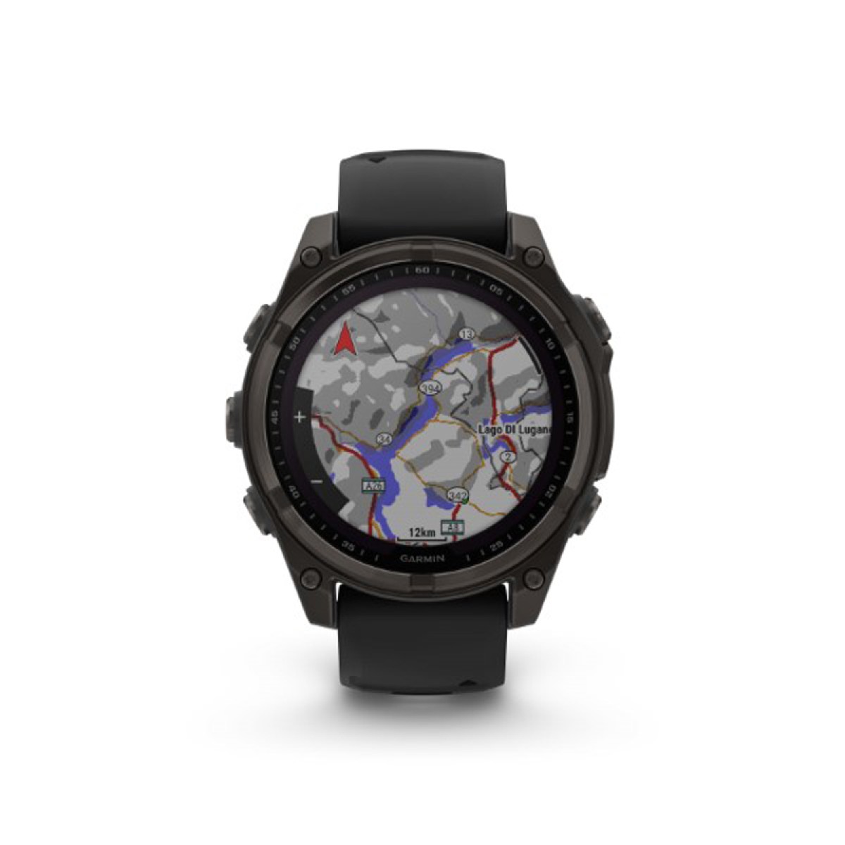 GARMIN Fenix 8 47mm Solar Sapphire Titanium Carbon Gray with Black and Pebble Gray GA-010-02906-11