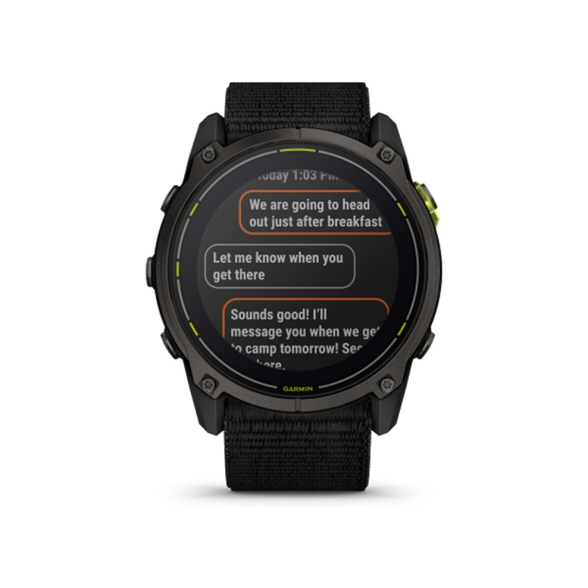 GARMIN Enduro™ 3 Sapphire Solar Gray Titanium with Black Nylon Band GA-010-02751-01