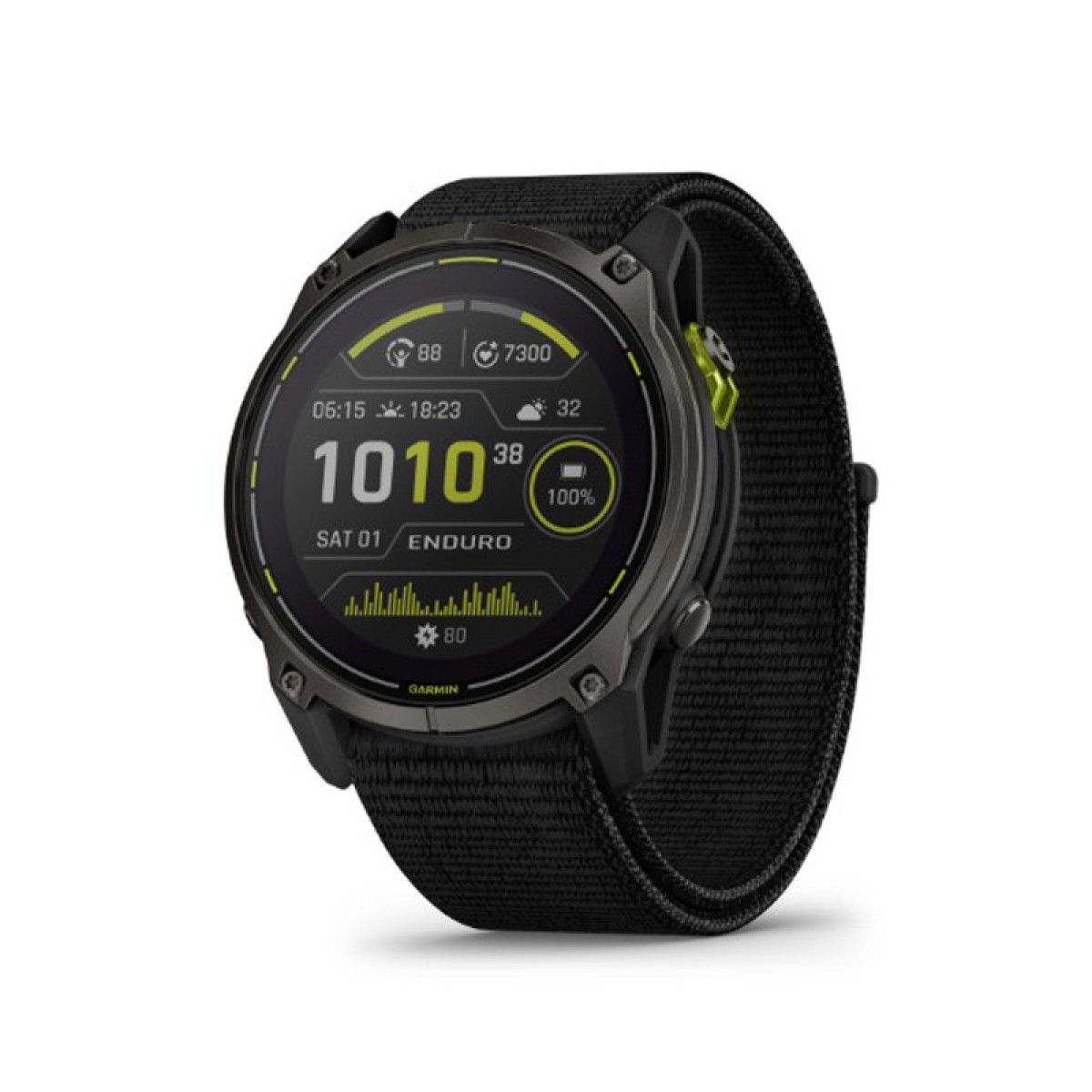 GARMIN Enduro™ 3 Sapphire Solar Gray Titanium with Black Nylon Band GA-010-02751-01