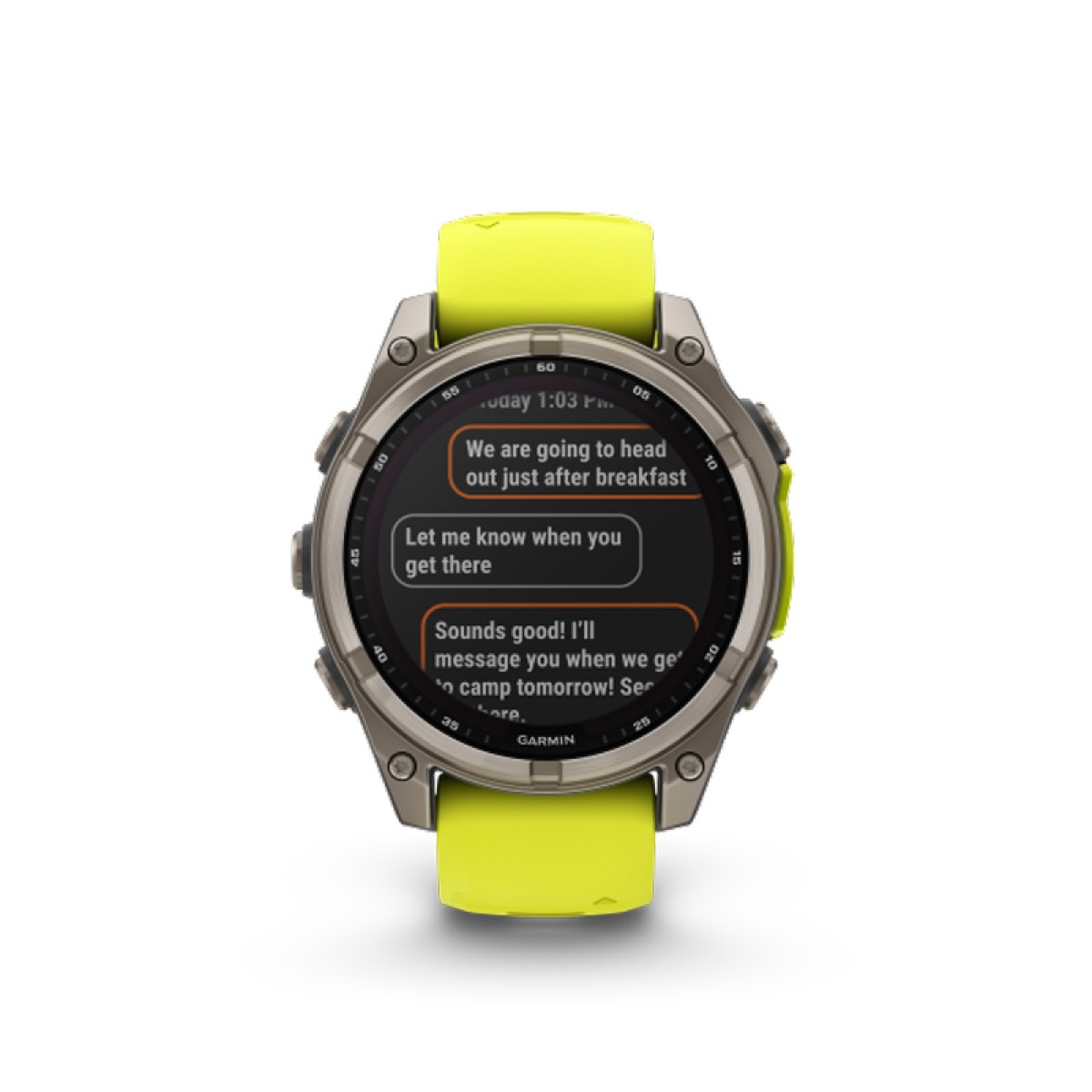 GARMIN Fenix 8 47mm Solar Sapphire Titanium with Amp Yellow and Graphite GA-010-02906-21