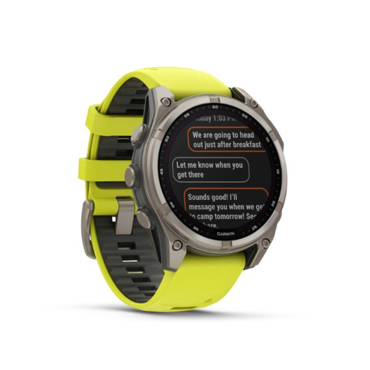 GARMIN Fenix 8 47mm Solar Sapphire Titanium with Amp Yellow and Graphite GA-010-02906-21