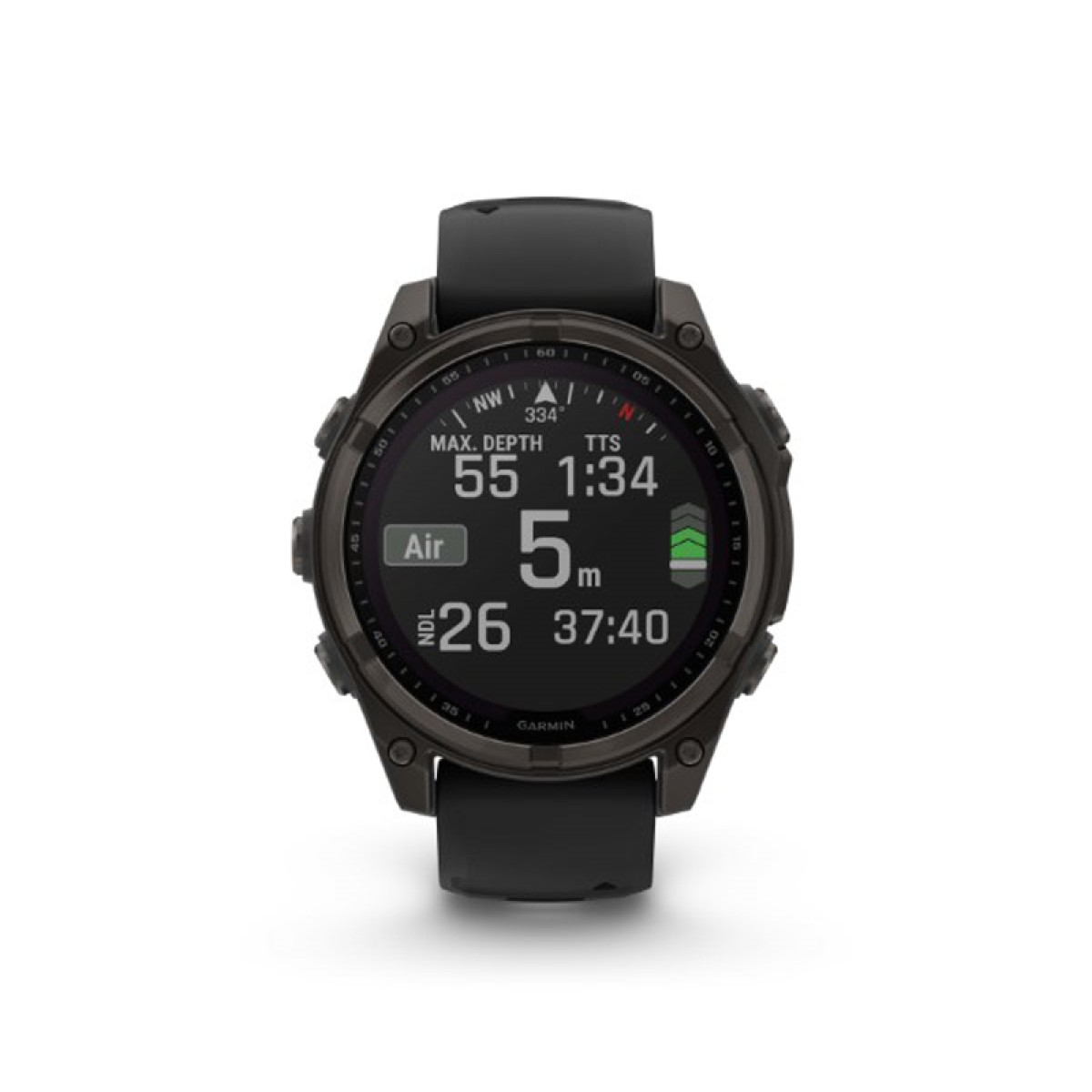 GARMIN Fenix 8 51mm Solar Sapphire Titanium Carbon Gray with Black and Pebble Gray GA-010-02907-11