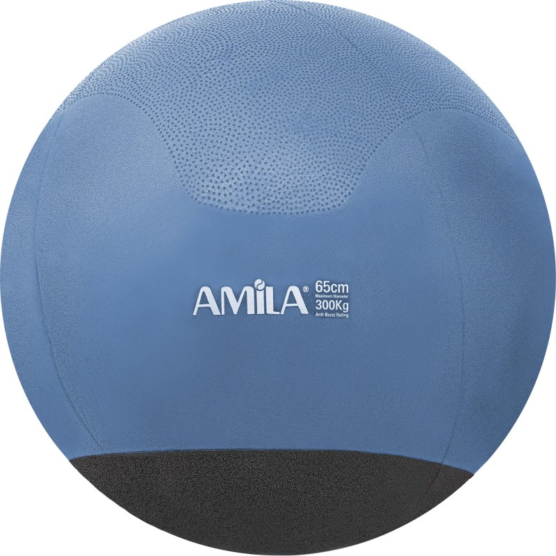 Μπάλα Γυμναστικής AMILA GYMBALL 65cm Μπλε με Βάρος στην Βάση 48445