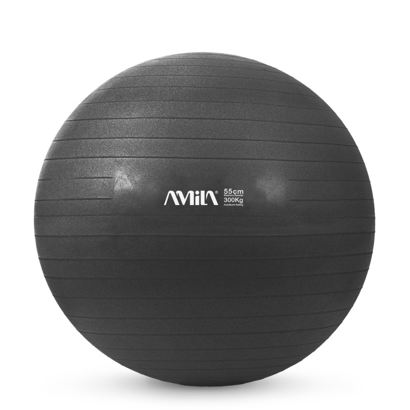 Μπάλα Γυμναστικής AMILA GYMBALL 55cm Μαύρη 95826