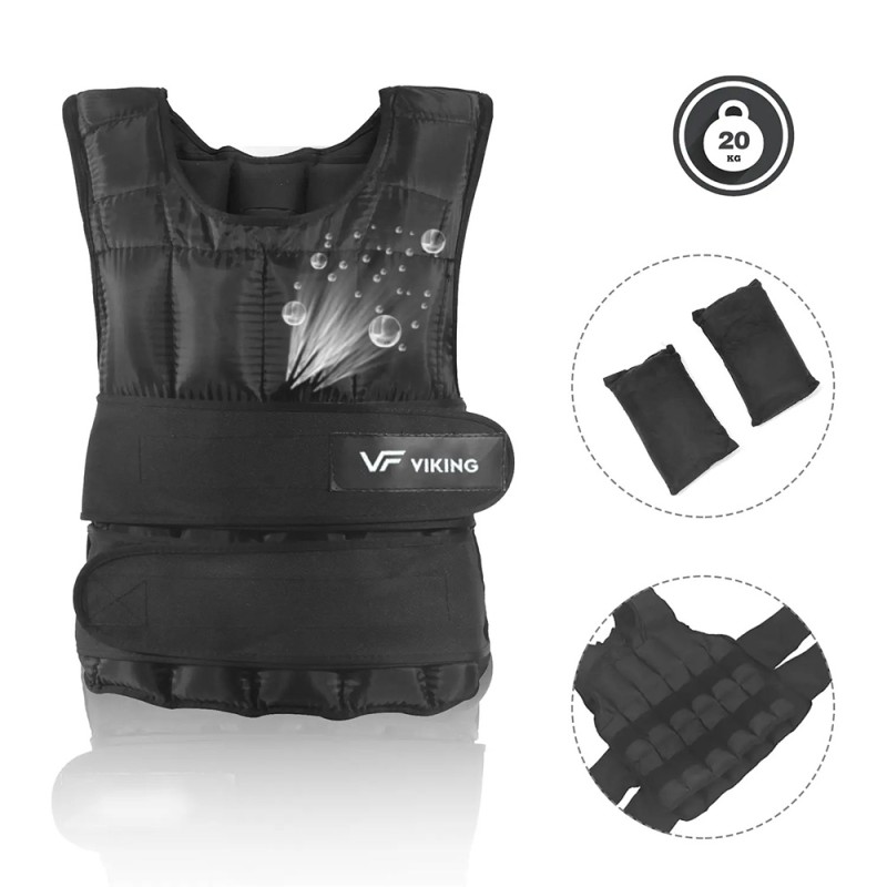 Γιλέκο Ρυθμιζόμενου Βάρους ως 20kg Viking Pro Vest 106218